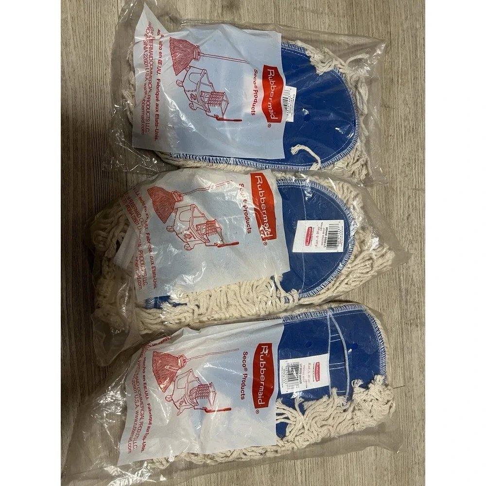 RUBBERMAID COMMERCIAL PRODUCTS FGU13000WH00 Wedge Dust‎ Mop White 3 Pack